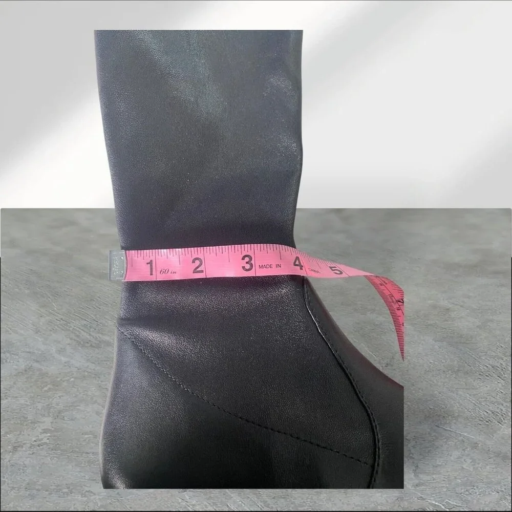 Stuart Weitzman Womans Genna 25 Over The Knee City Boot Black Leather SZ 7‎